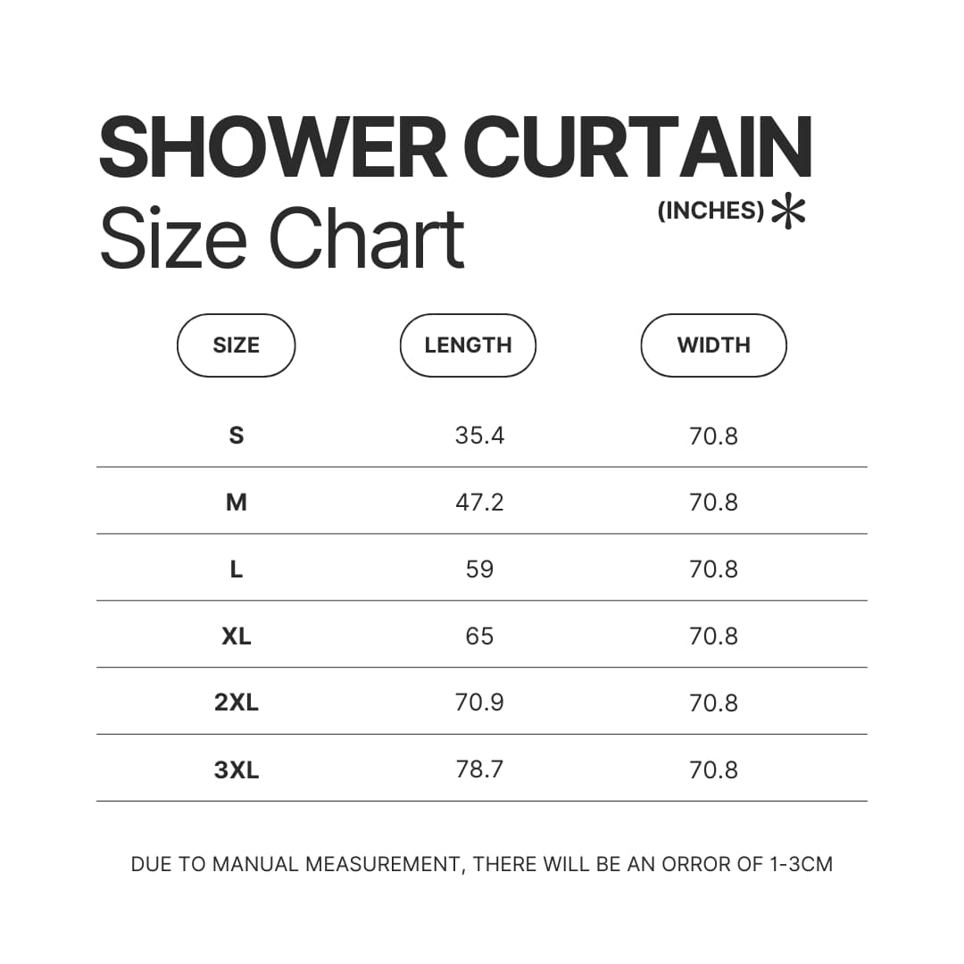 Shower Curtain Size Chart - Hajime no Ippo Store